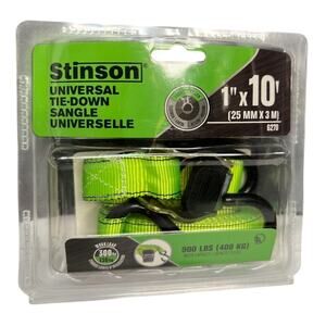 STINSON Universal Tie-Down 900lbs Capacity Weight 1" x 10' Green 406270 NIP!